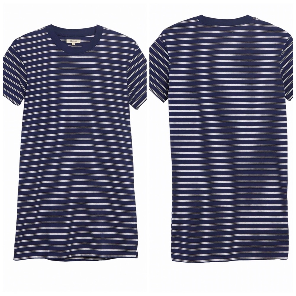 Madewell NWT Tina T-Shirt Dress Stripe - Picture 2 of 3